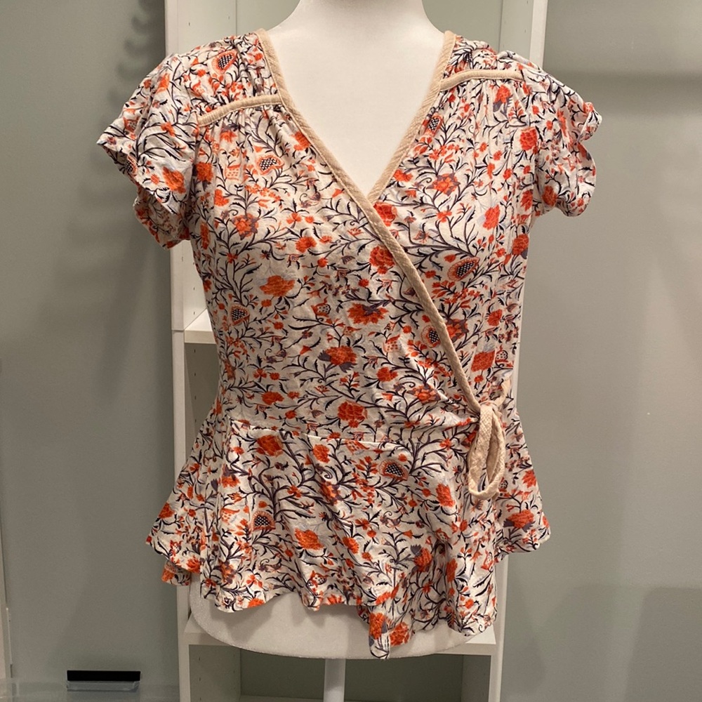 Cross over peplum top